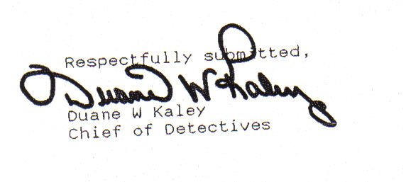 Signature of Duane W. Kaley